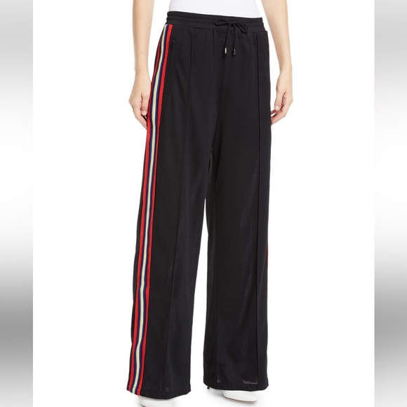 Rebekah Minkoff Betsey Oversized Racing-Stripe Drawstring Pants - Picture 3 of 15